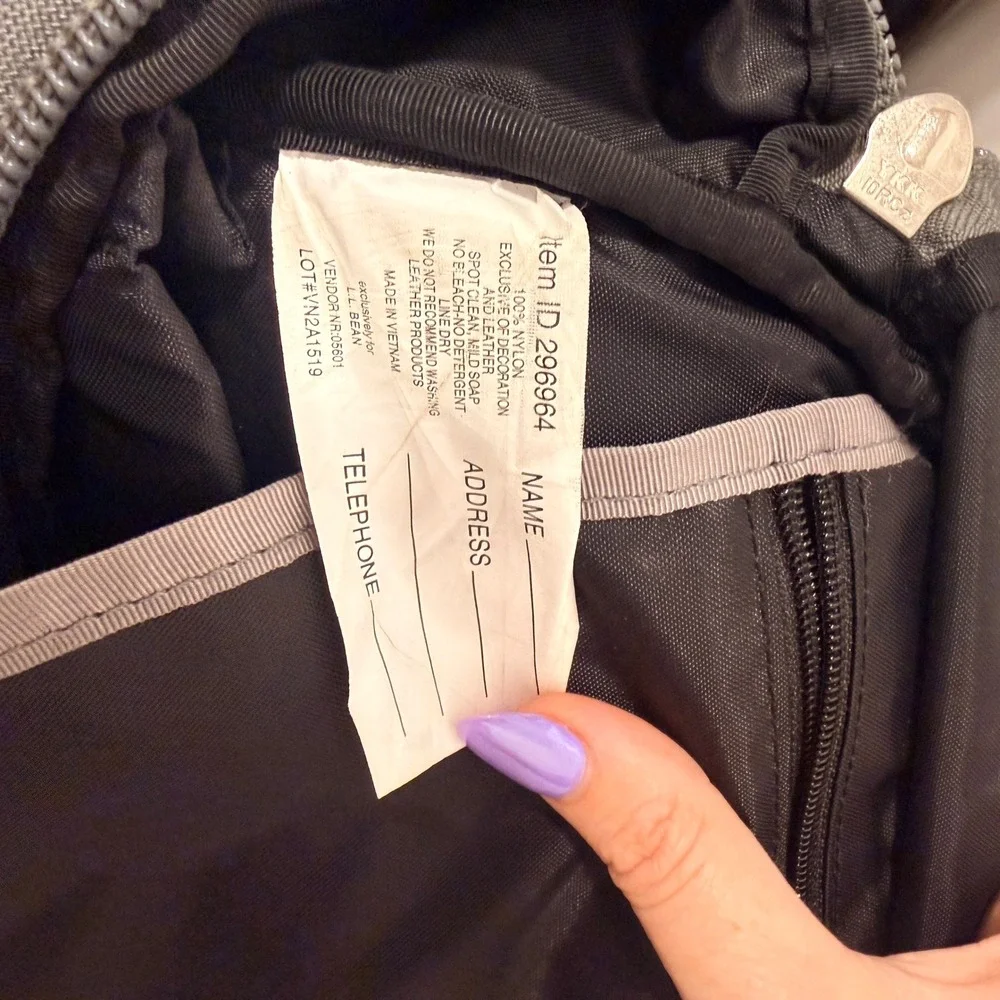 LL Bean Traverse Backpack Blue Grey Colorblock Suede Bottom Hiking Bag 296964